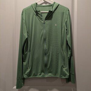 UPF 50+ Green Zip-Up Lightweight Hoodie